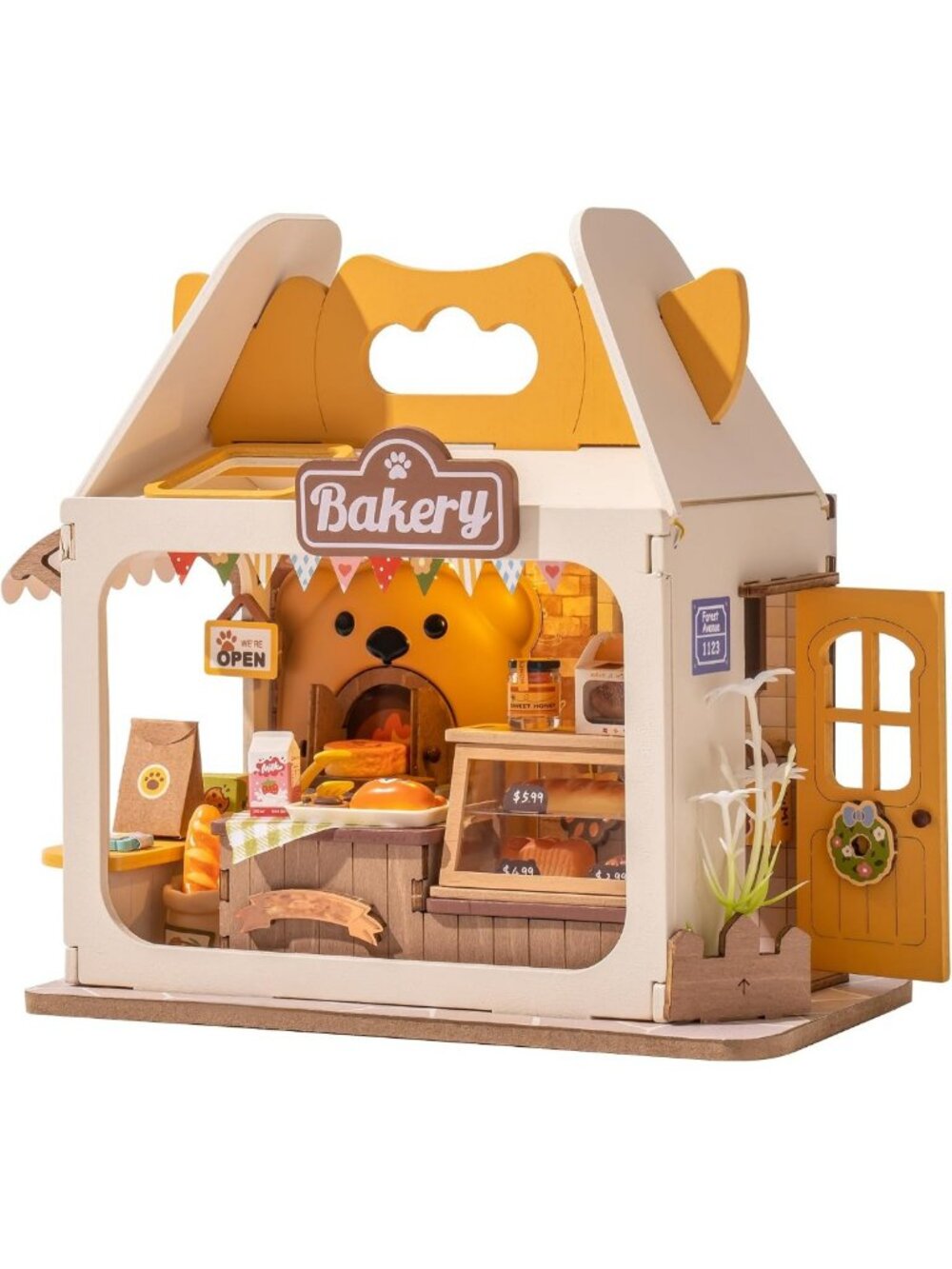 DIY Miniature House Kit - Cute Craft for Girls & Women, Kawaii Bookshelf Decor